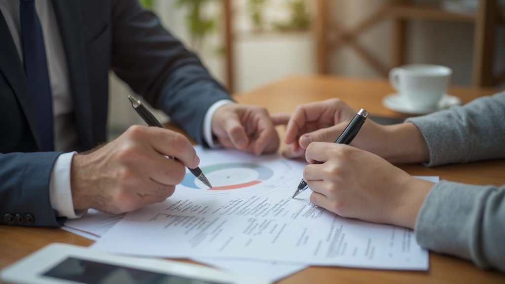 Pessoa consultando relatório de crédito com profissional