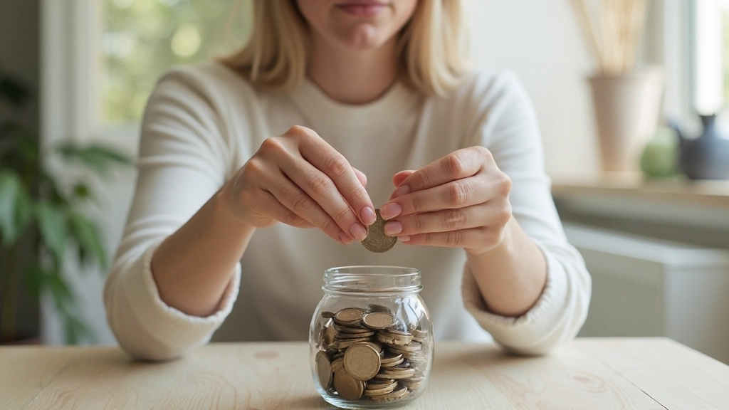 Mulher planejando orçamento mensal com gráficos financeiros e notas
